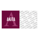 Akita Breed Monogram Design photo cards