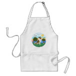 Akita (brown-white) apron