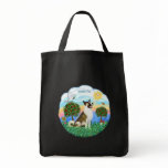 Akita (brown-white) canvas bag