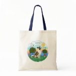 Akita (brown-white) tote bag