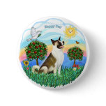 Akita (brown-white) pin