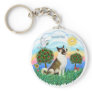 Akita (brown-white) keychains