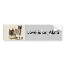 Akita Bumper Sticker