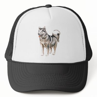 Akita Cap Trucker Hats by duhlar