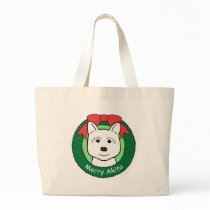 Akita Christmas Canvas Bags