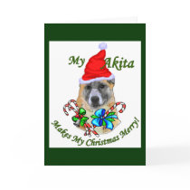 Akita Christmas Gifts Greeting Cards