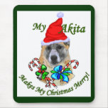 Akita Christmas Gifts mousepads