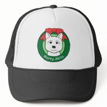 Akita Christmas Trucker Hat