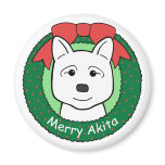 Akita Christmas magnets