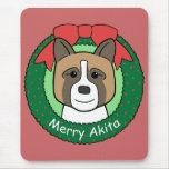 Akita Christmas Mouse Mat