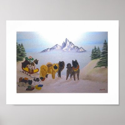 akita christmas posters by hbaymiller