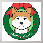 Akita Christmas Posters