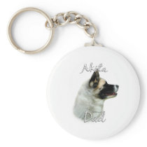 Akita Dad 2 Key Chain