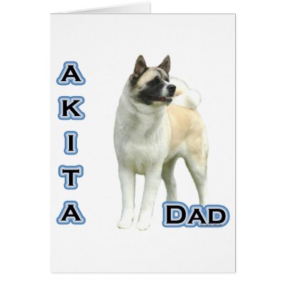 Akita Dad 4 Cards by GreyWolfCreation
