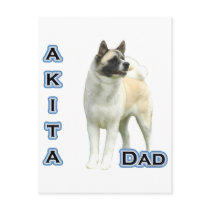 Akita Dad 4 Post Cards
