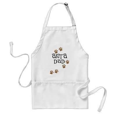 Akita Dad Aprons by dogsandhorses