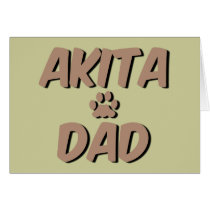 akita dad greeting cards