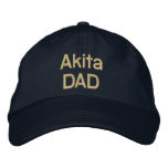Akita DAD embroidered hats