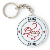 Akita Dad Keychain