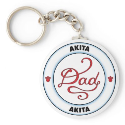 Akita Dad Keychain by cartoondogs