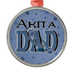Akita DAD Christmas Ornament
