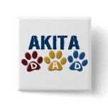 AKITA DAD Paw Print Pins