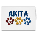 AKITA DAD Paw Print Greeting Card