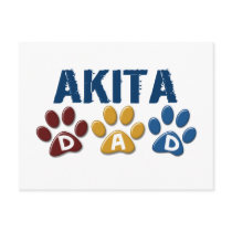 AKITA DAD Paw Print