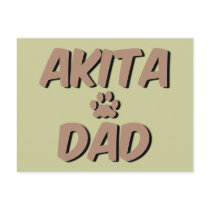 akita dad post card