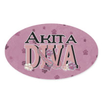 Akita DIVA Oval Sticker