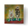 Akita dog art happy dogs fun painting Unorthodogs