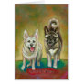 Akita dog art happy dogs fun painting Unorthodogs