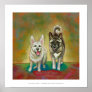 Akita dog art happy dogs fun painting Unorthodogs