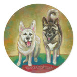 Akita dog art happy dogs fun painting Unorthodogs