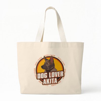 Akita Dog Lover Tote Bags by DogBreedGifts