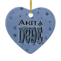 Akita DUDE Christmas Tree Ornament