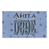 Akita DUDE Rectangle Stickers