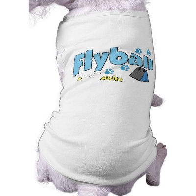 Akita Flyball Doggie Tshirt by MenagerieMayhem