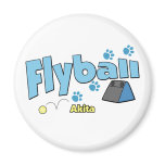 Akita Flyball Refrigerator Magnet