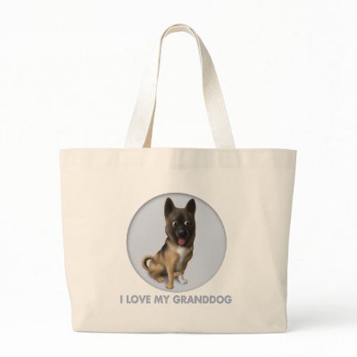 Akita Granddog Tote Bags by cartoondogs