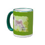 Akita ~ Green Leaves Desgn Coffee Mug