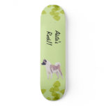 Akita ~ Green Leaves Desgn Custom Skate Board