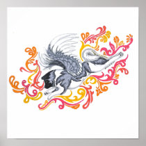 akita guardian spirit print