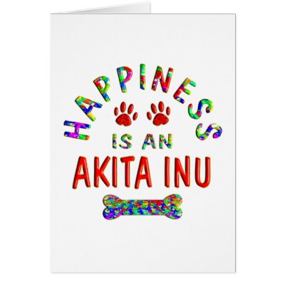 Akita Happiness Greeting Card by TLArnold4