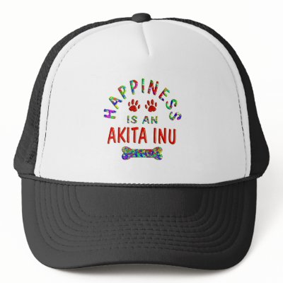 Akita Happiness Trucker Hat by TLArnold4