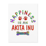 Akita Happiness Post Card