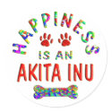 Akita Happiness stickers