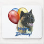 Akita Happy Birthday Balloons Mouse Pads