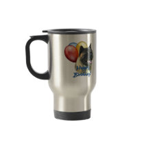 Akita Happy Birthday Balloons Mug