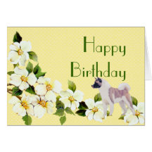 Akita Happy Birthday Greeting Cards